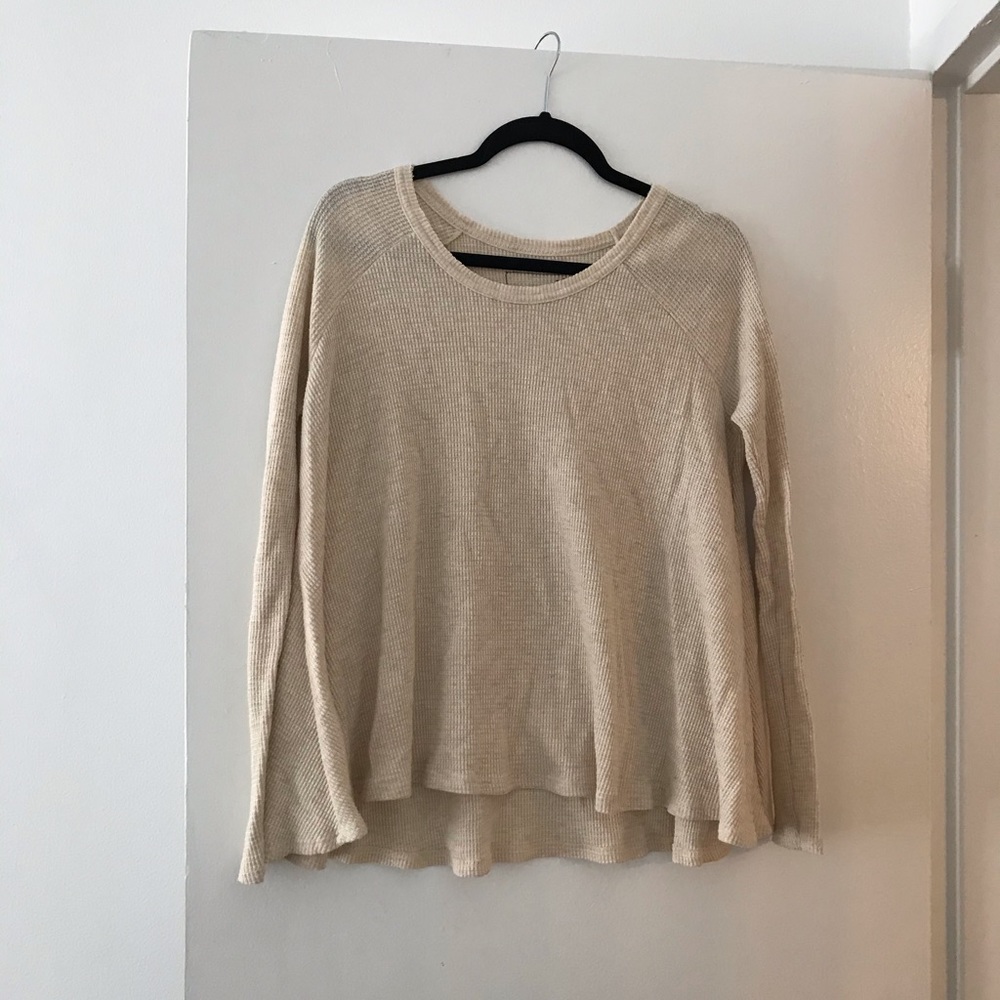 We The Free thermal waffle knit long sleeve